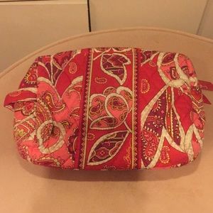 VERA BRADLEY ROSY POSIES LINED COSMETIC BAG